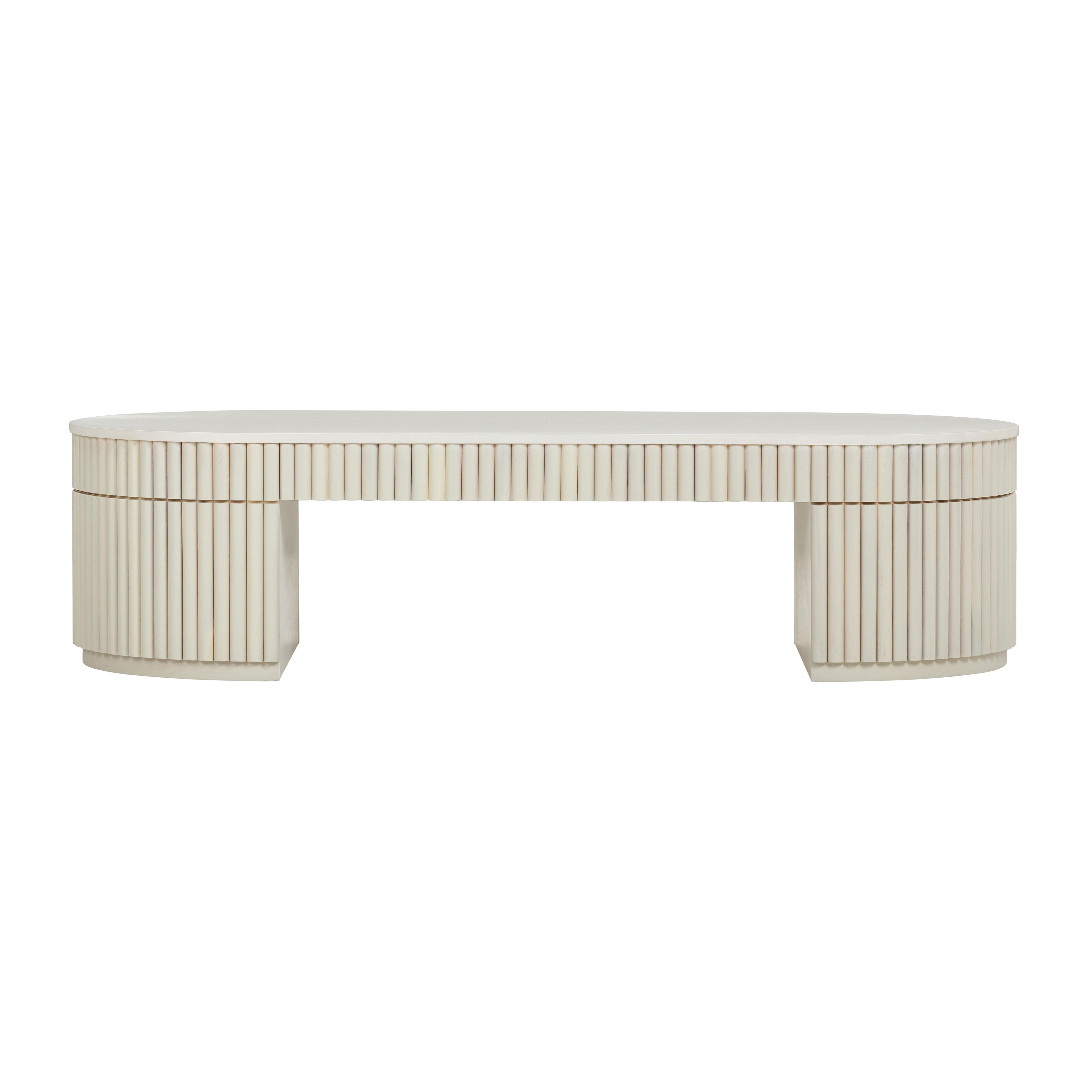 Bella Cream Oval Coffee Table