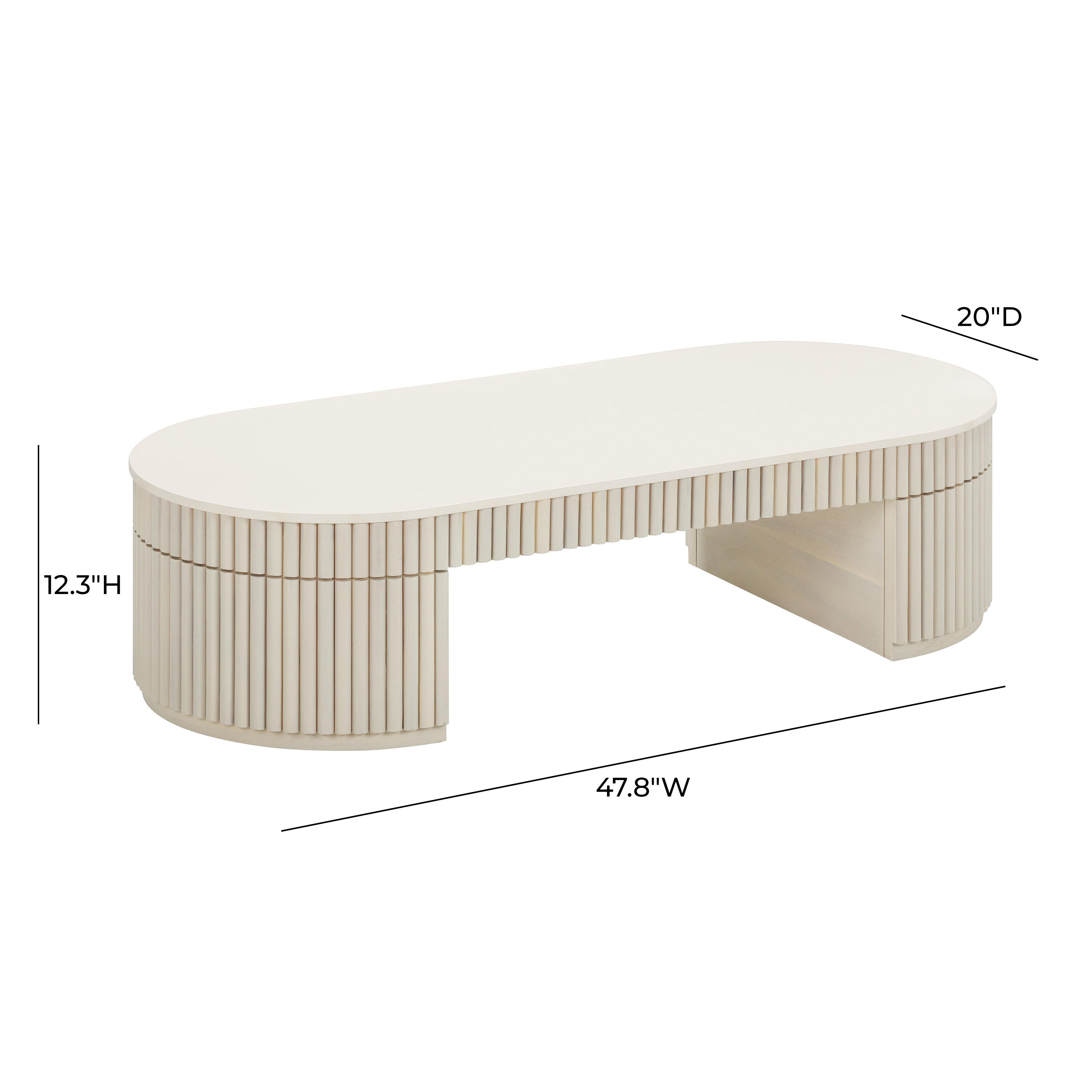 Bella Cream Oval Coffee Table