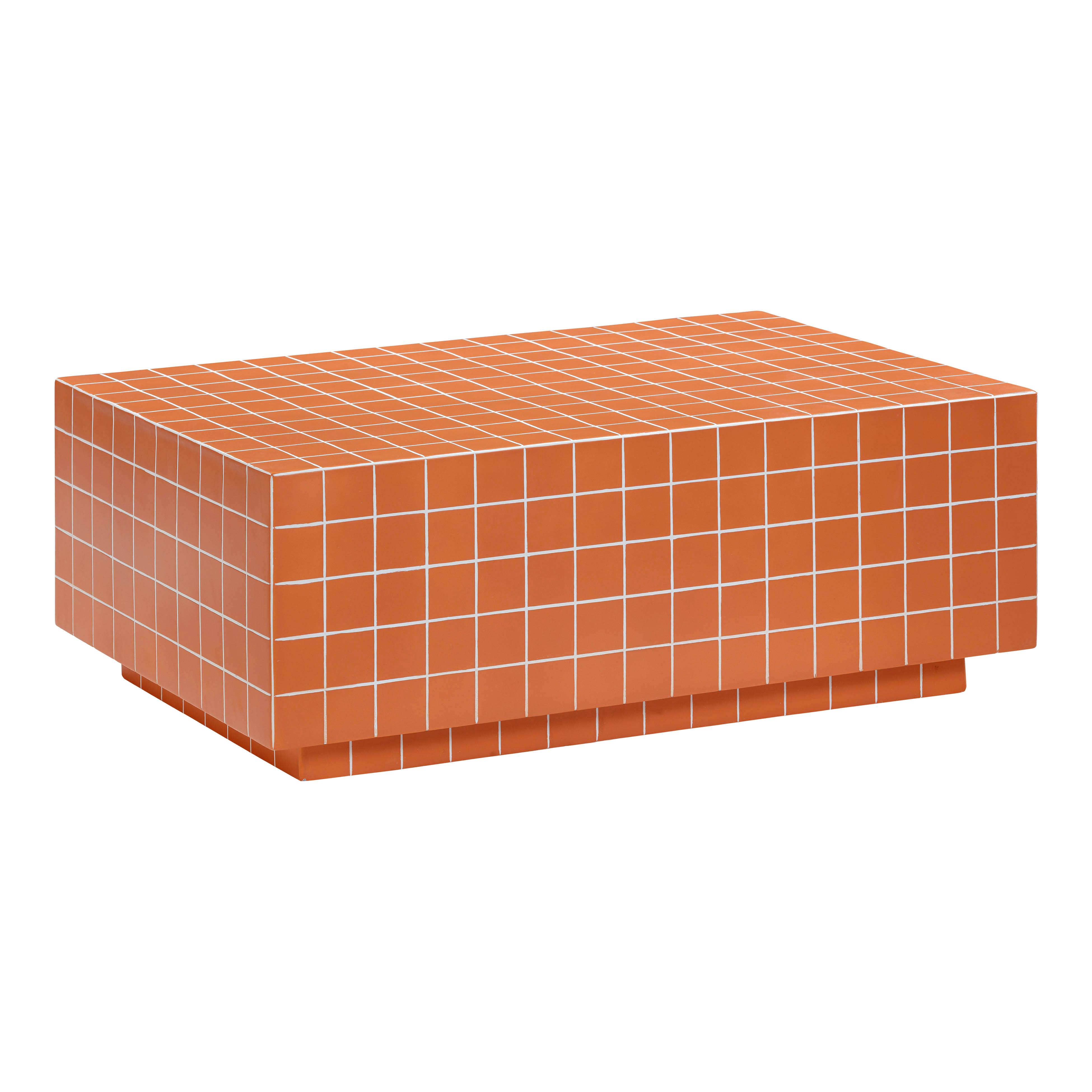 Mixie Brick Orange Tile Indoor / Outdoor Coffee Table