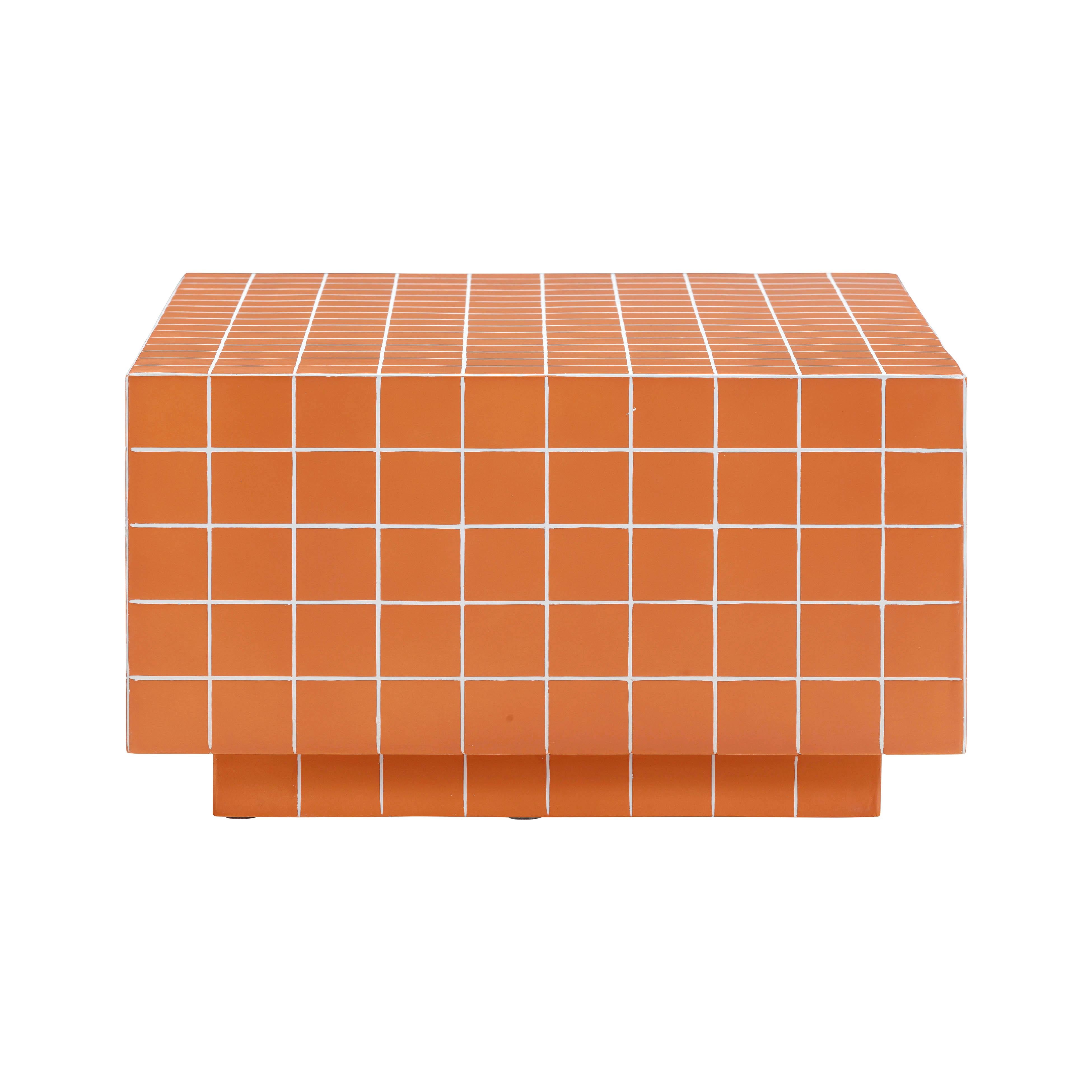 Mixie Brick Orange Tile Indoor / Outdoor Coffee Table