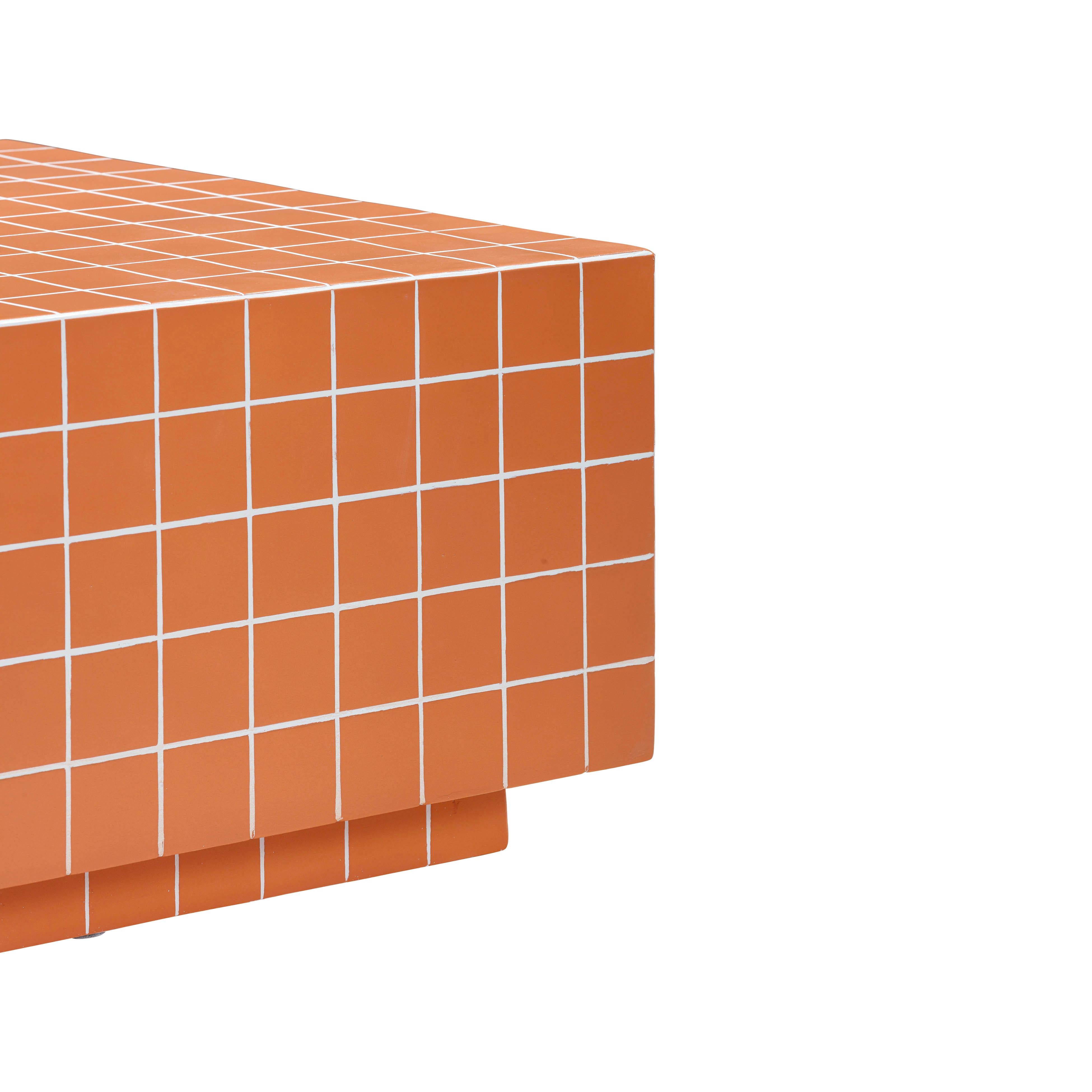 Mixie Brick Orange Tile Indoor / Outdoor Coffee Table