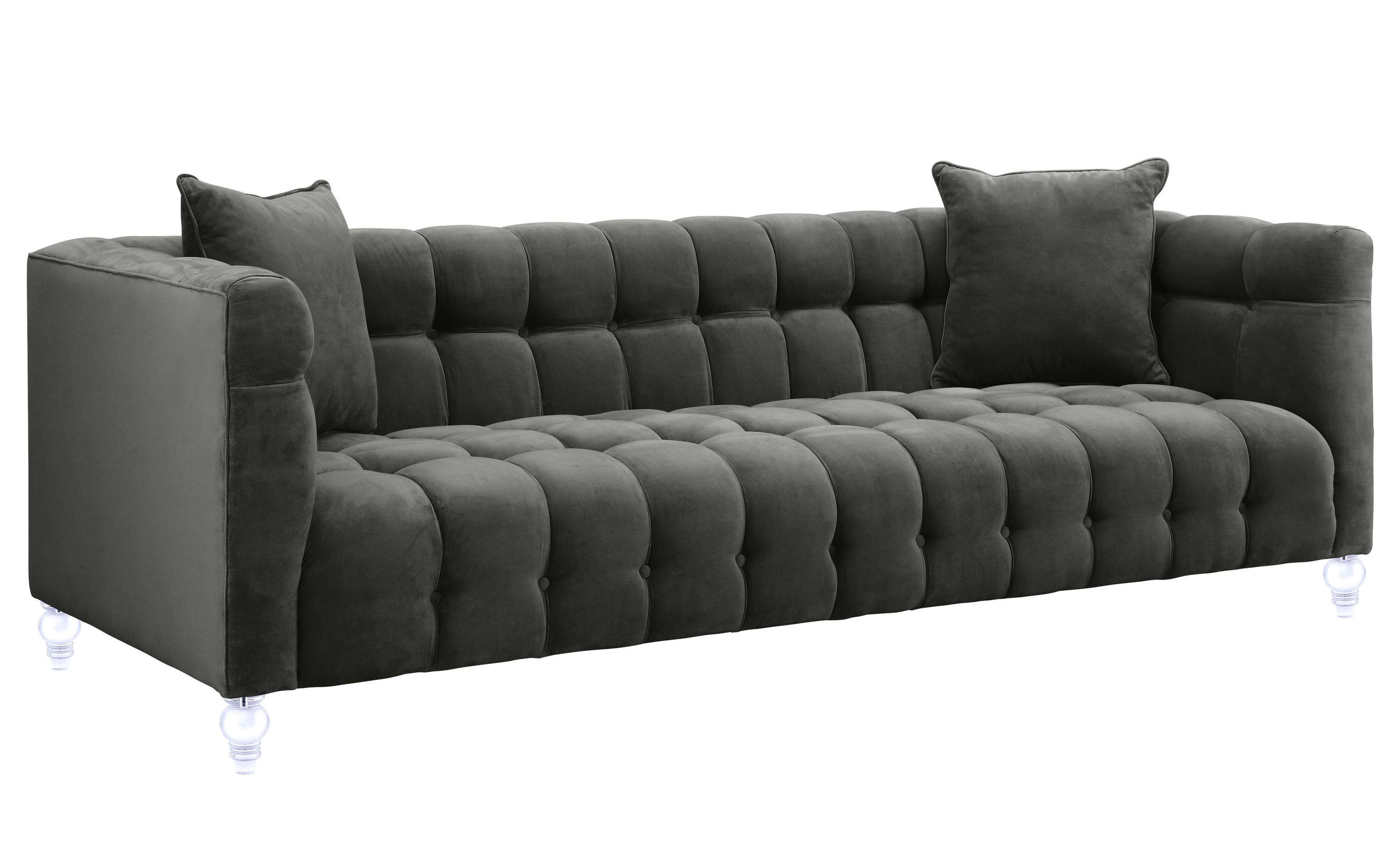 Bea Grey Velvet Sofa