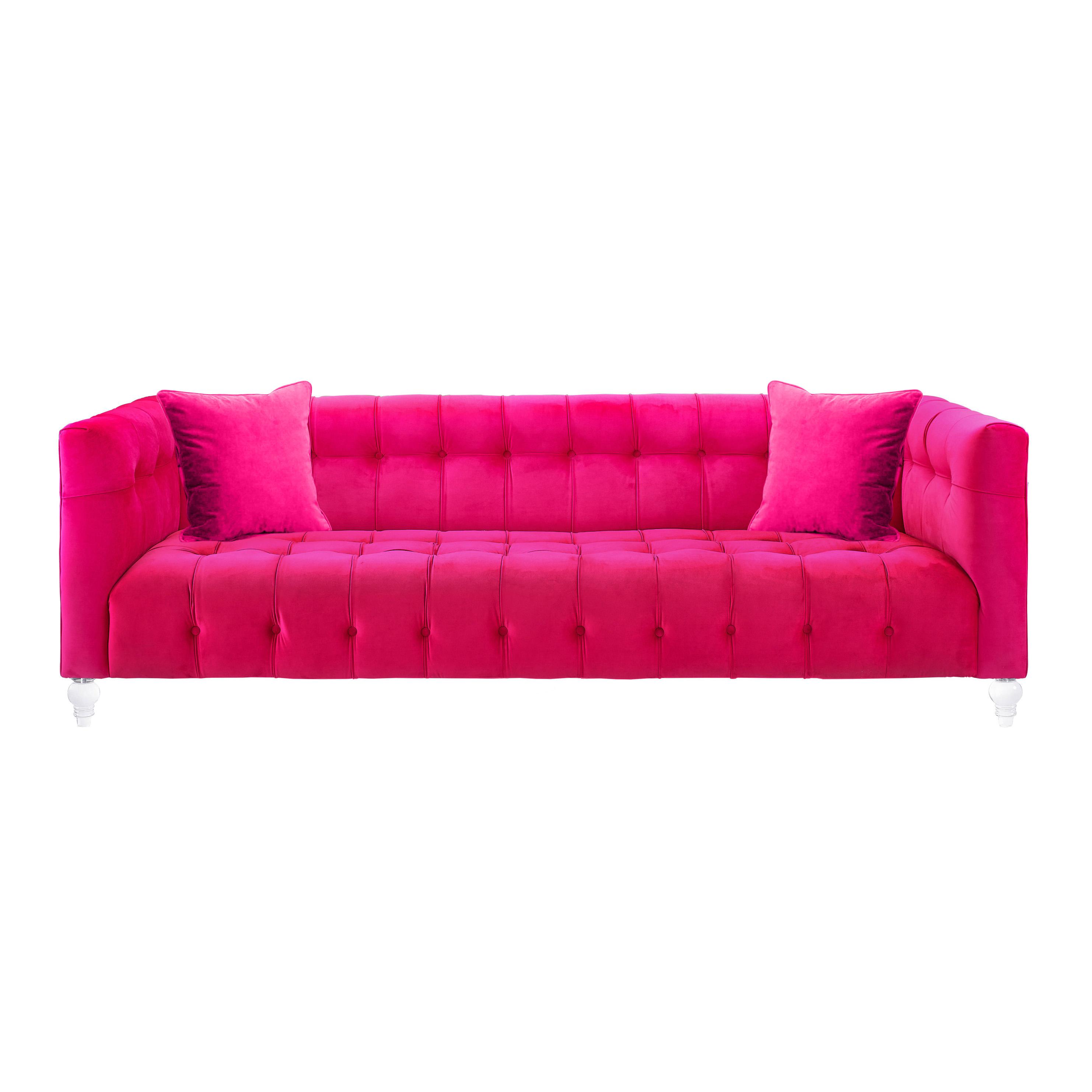 Bea Hot Pink Velvet Sofa - UK