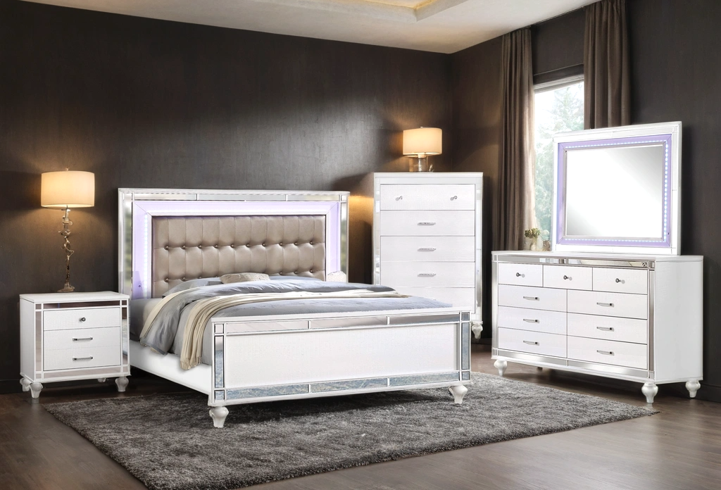 Blanca2 White Bedroom Set Queen, King **NEW ARRIVAL**