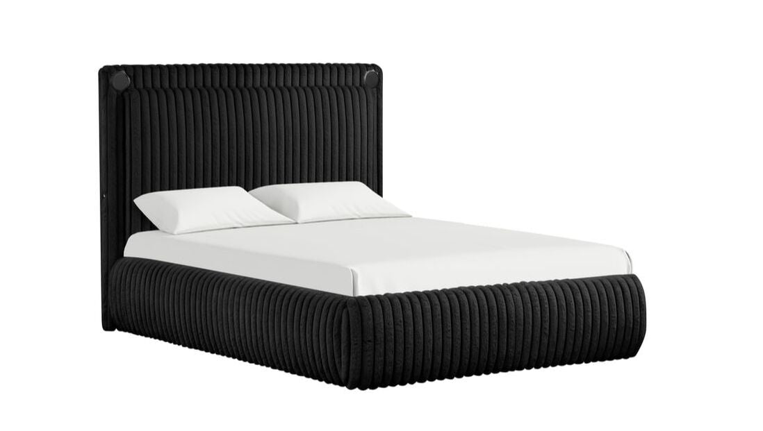 Diana Black Platform Bed - Queen **NEW ARRIVAL**