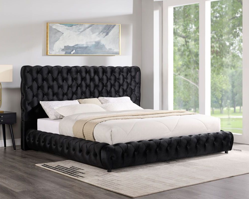 Dream Beige Platform Bed - Queen, King