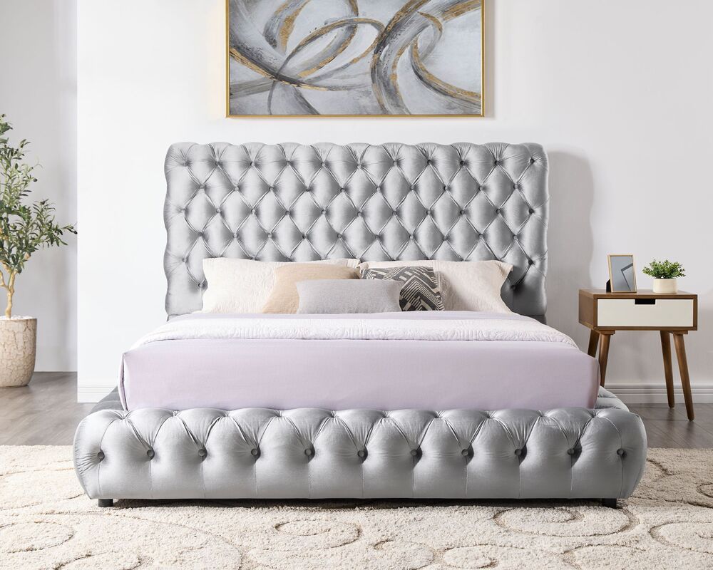 Dream Beige Platform Bed - Queen, King