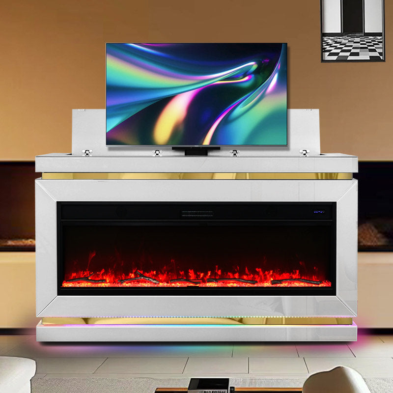 A94 TV STAND W/FIREPLACE (WHITE) **NEW ARRIVAL**