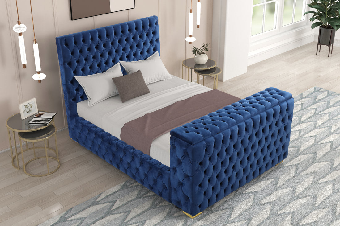 Future Black Platform Bed - Queen, King