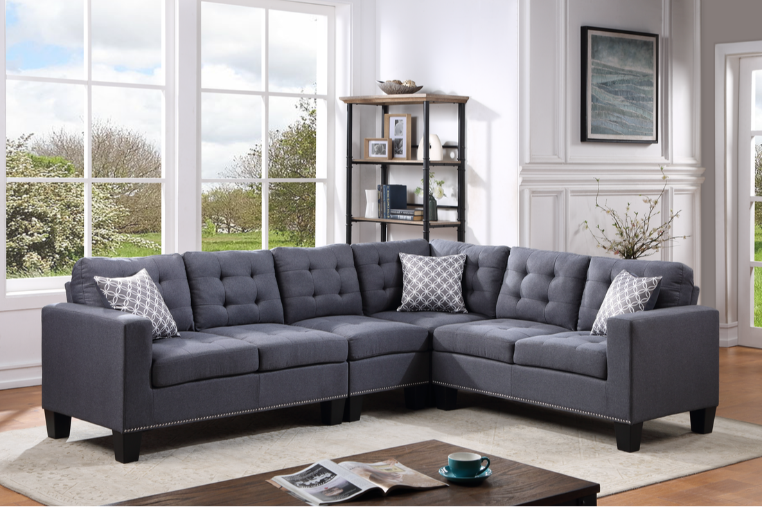 Logan Gray - Reversible Sectional (Linen)