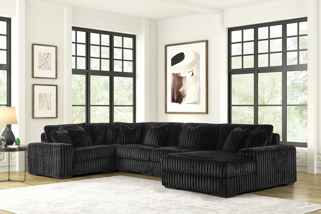 SEASONS2 BLACK 5PC Sectional