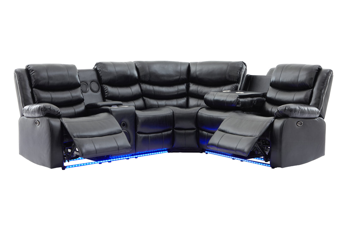 Texan Power Reclining Sectional (w/ Bluetooth Speakers) **NEW ARRIVAL**